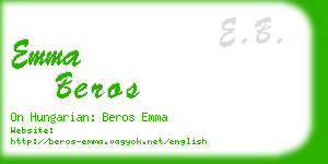 emma beros business card